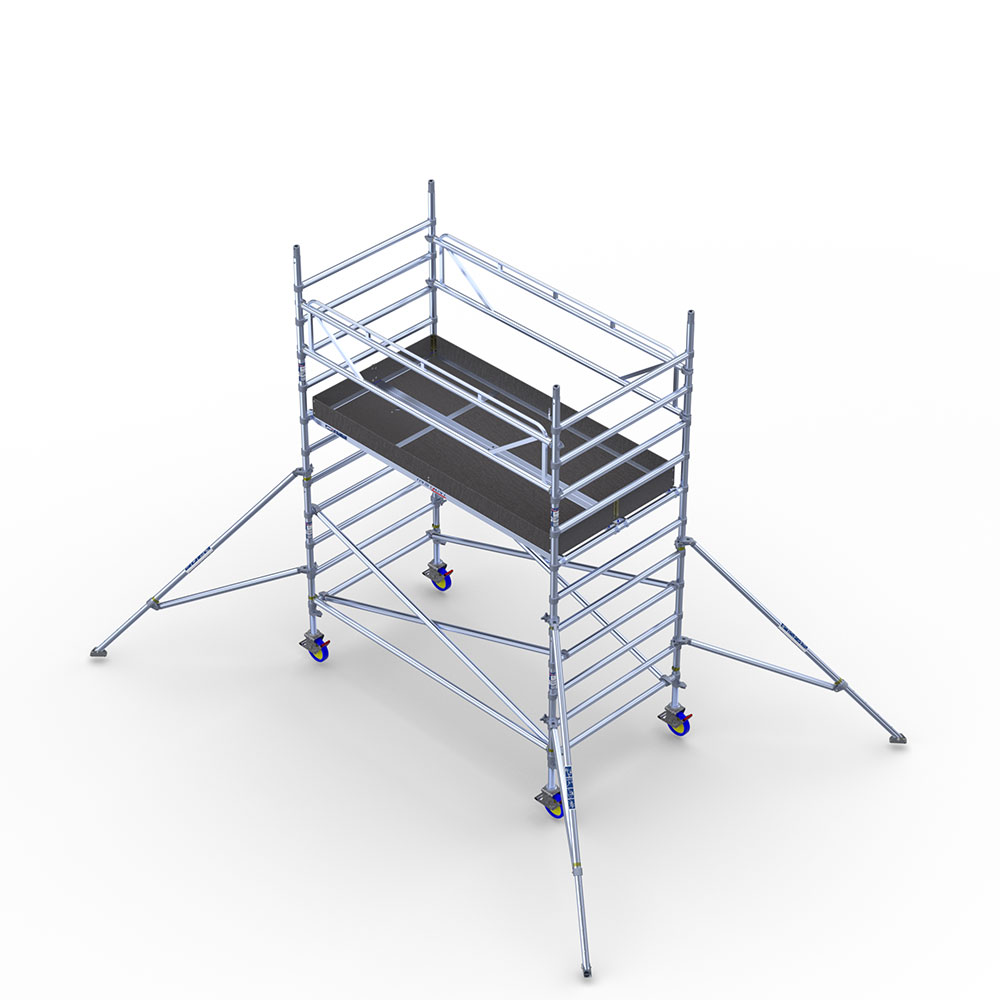 Mobilūs pastoliai, platūs – 4m darbinis aukštis - Image 3