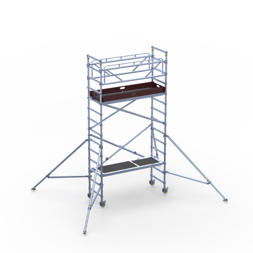 saliekamās alumīnija sastatnes SNAPPY, darba augstums 5m