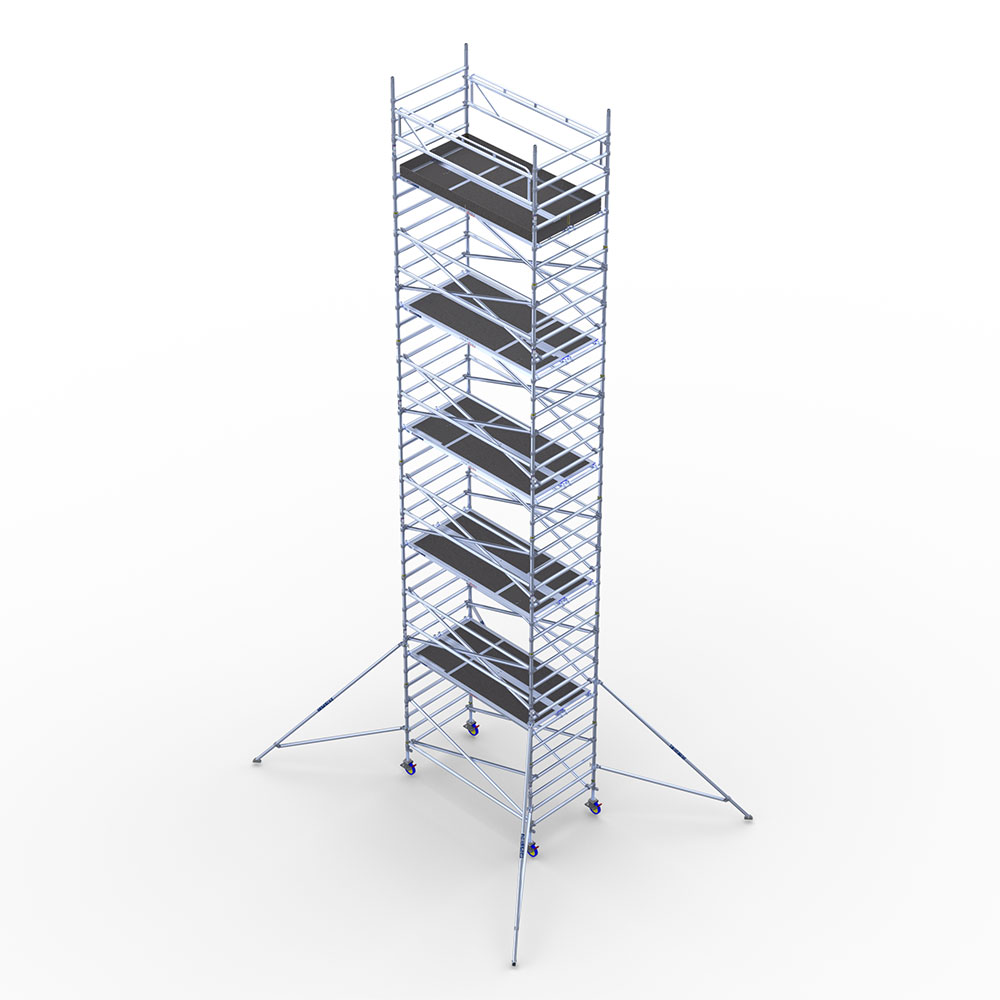 Mobilūs pastoliai, platūs – 12m darbinis aukštis - Image 3