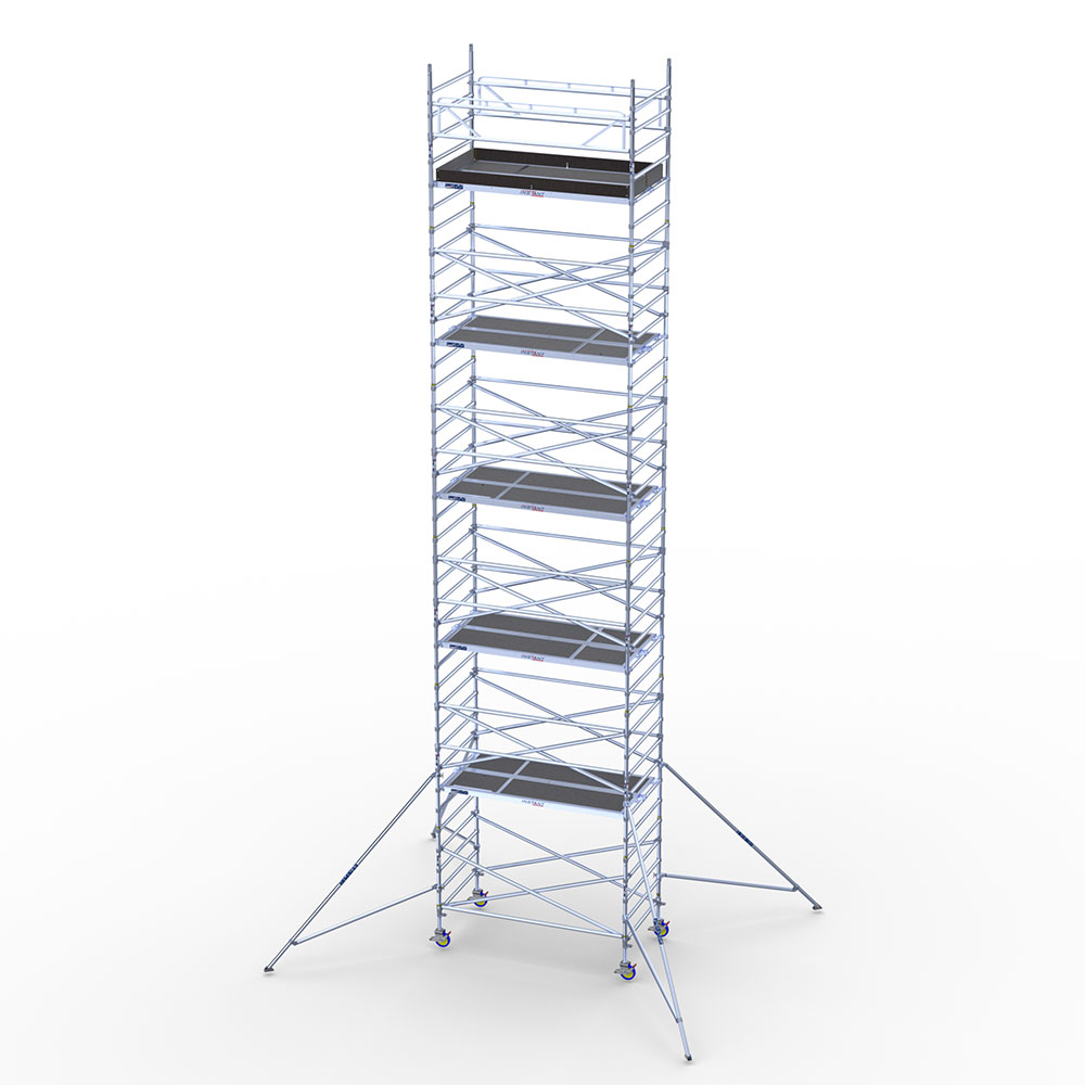 Mobilūs pastoliai, platūs – 12m darbinis aukštis