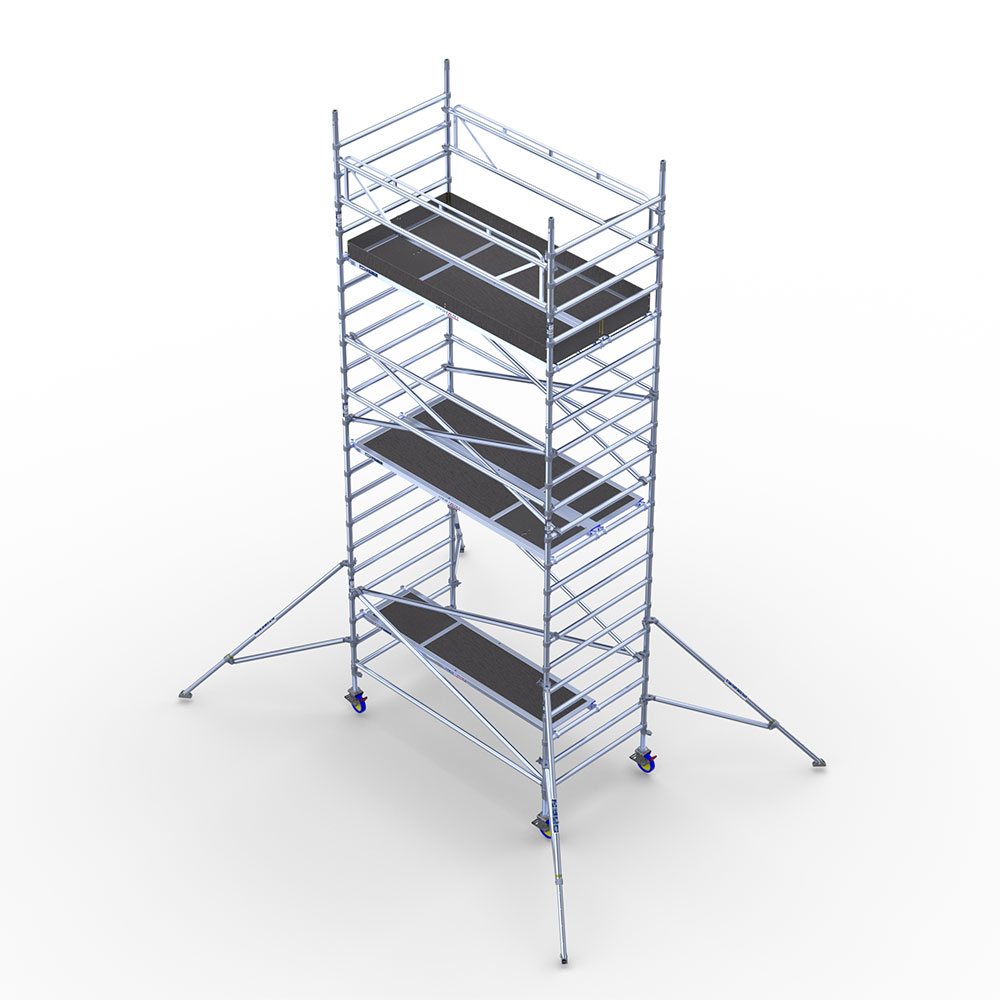 Mobilūs pastoliai, platūs – 7m darbinis aukštis - Image 3